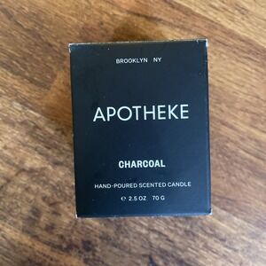 New APOTHEKE Charcoal Hand-Poured Scented Candle 2.5oz 70g Travel
